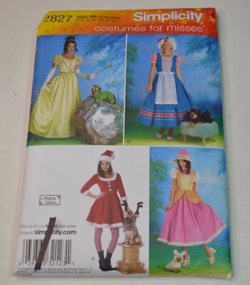 Sz 14-20 Simplicity COSTUME Pattern 2827 FAIRY TALE NURSERY RHYME  Dog Costume - Image 1 of 3