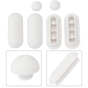 White Toilet Seat Shock-proof Buffers Bumpers Replacement Pads Accessories Parts - Picture 1 of 22