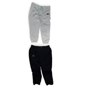 Lote de 2 pantalones de béisbol ajustados Adidas y Under Armor para niños talla pequeña 8/10 - Imagen 1 de 15