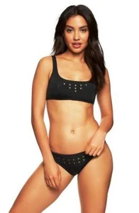 Set bikini ANN SUMMERS con borchie SALINA (top + fondo) nero taglie 8/10/12/14/16 NUOVO - Foto 1 di 6