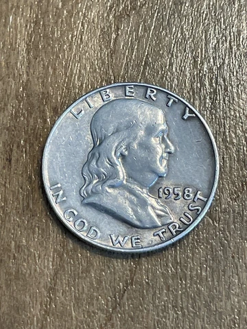 1958D Franklin Half Dollar  XF Cover