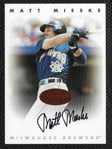Matt Mieske 1996 Hoja Firma Autógrafo #155/3500 Milwaukee Brewers Inserto - Imagen 1 de 2