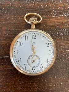Antico orologio da tasca 'Omega' oro giallo 14 carati 'Grand Prix Paris 1900' - Foto 1 di 10