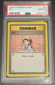 Pokemon 1999 Game #91 Bill PSA 10 - Picture 1 of 1