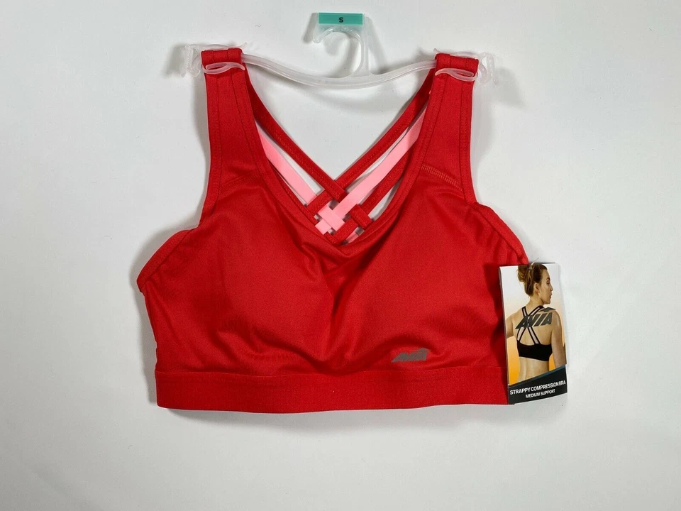 Womens Avia Begonia Pink Strappy Compression/Sports Bra 3XL XXXL NEW! NWT - Image 1 of 4
