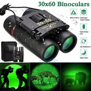 2024 NEW Military Army 30x60 Binoculars Day/Low Night Optic Goggles Hunting+Case - Picture 1 of 11