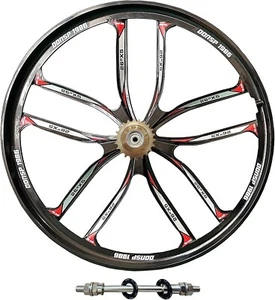 26" Bike Rear Mag Rim 135mm 10 Blades w/ 22T Freewheel Magnesium Bicycle Wheel - Picture 1 of 9