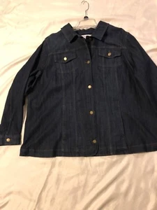 Croft&Barrow Jeansjacke: Damen Langarm, Blazer-ähnlich, Knopfleiste: Blau, 3X - Bild 1 von 8