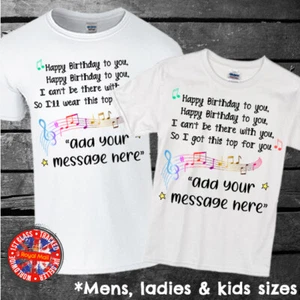 Happy Birthday Personalised T-shirt Gift Mens Ladies Girls Boys Kids *All sizes* - Picture 1 of 5