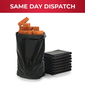 Heavy Duty Rubble Sacks Black Builders Bags 20 x 30 in 500 G Construction Waste - Picture 1 of 6