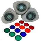 Koi Underwater Submersible Pond and Garden Rock light set of 3 Lights and lenses