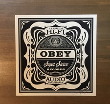Shepard Fairey Obey Giant RECORDS Signed Numbered Screen Print 35/200 RARE