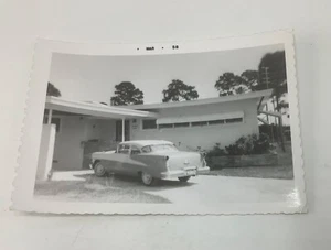 Oldsmobile 88 Ranch House Car Automobile-B&W Photo Snapshot-1958 - Picture 1 of 4