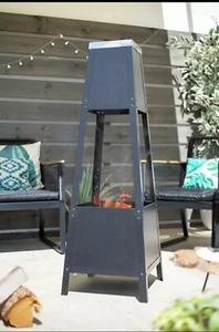 La Hacienda Contemporary Silver Top Chimenea -BRAND NEW in BOX 48Hour Delivery - Picture 1 of 4