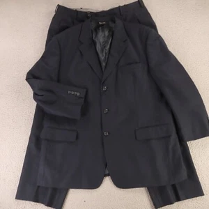 Ferretti Suit 2XL Blue 100% Wool Merino Super 100s Twill 50R 42x29 - Picture 1 of 24