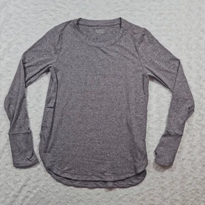 Athleta Gr. Small Space Dye meliert lila Uptempo Langarmshirt Daumenlöcher - Bild 1 von 8