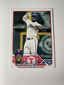 2023 Topps Base Adolis Garcia #601 Texas Rangers Baseball Card - Picture 1 of 2