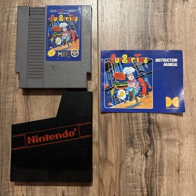 Vintage BurgerTime NES Nintendo Game W/Manual 1987 - Image 1 of 3