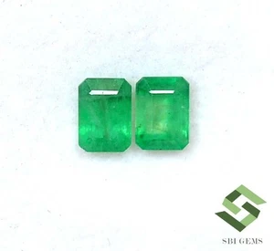 7x5 mm Certified Natural Emerald Octagon Cut 2.13 CTS Untreated Loose Gemstones - Picture 1 of 8