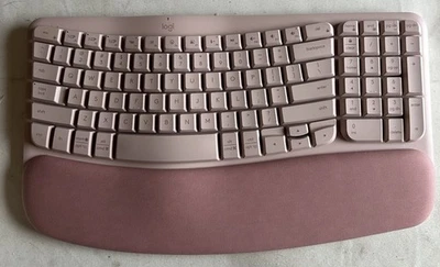 Logitech Wave Keys Wireless Ergonomic Keyboard - Rose - Image 1 of 3