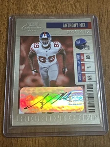 Anthony Mix 2006 Playoff Contenders Rookie Auto #190 New York Giants - Picture 1 of 2