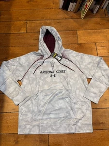 NEW UNDER ARMOUR ARIZONA STATE SUN DEVILS COLD GEAR HOODIE SWEATSHIRT 2XL $90 - Picture 1 of 4