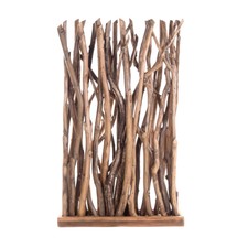 PARAVENTO 'TEKEA' | 130 cm, legno galleggiante | divisorio teak, rami protezione visiva