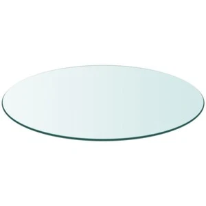 Round Table Top 400mm Tempered Glass Clear Tabletop Coffee Dining Furniture Part - Picture 1 of 4