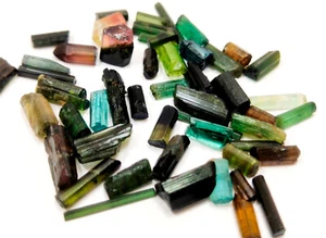 Natural Tourmaline Stick Multi Color Rough Loose Gemstone Lot 33 Cts - Picture 1 of 2