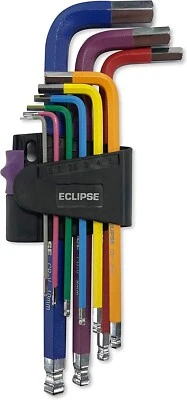 Eclipse EHK9PS 9 Piece Ball-Ended Coloured Hexagon Key Set - Image 1 of 4