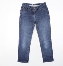 Boden Womens Blue Cotton Straight Jeans Size 10 Regular Zip
