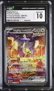 POKEMON CGC 10 Raging Bolt ex 208/162 2024 Temporal Forces *4015 - Picture 1 of 3