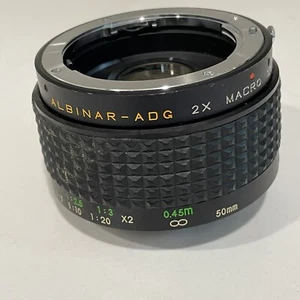 ALBINAR ADG 2X MAKROKONVERTER PENTAX K HALTERUNG 1:1,5 MAKRO MIT 50 mm OBJEKTIV  - Bild 1 von 9