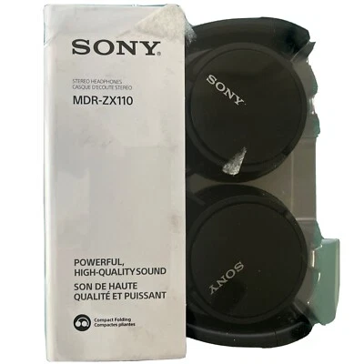 Sony MDR-ZX110AP/B Stereo Smartphone Headphones with Mic (Black) - Image 1 of 4