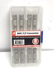 RHINO BNC Female to Female F/F CCTV Camera Adapter Connector RNC-009 (8 PCS) - Picture 1 of 2