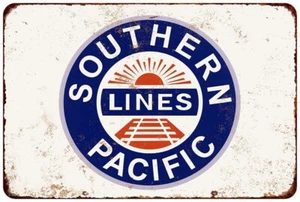 Metal Sign Southern Pacific Railroad Vintage Look Reproduction 8 x 12 - Picture 1 of 1