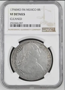 8R Mexico 1794 NGC VF details, Cleaned - Picture 1 of 2