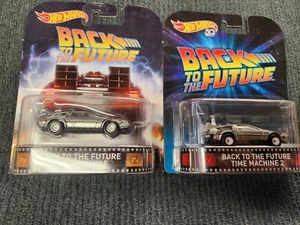 Hot Wheels Back To The Future Time Machine 1 &2 DeLorean - Picture 1 of 12