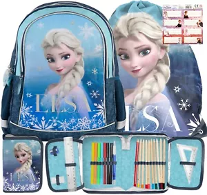 4TEILE EISKÖNIGIN SCHULRUCKSACK RANZEN Frozen Rucksack Federmappe fur madchen - Bild 1 von 11