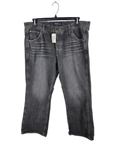 Vintage American Eagle Herren 38 x 32 entspannt gerade verwaschen dunkle Waschung Denim schwarz Jeans  - Bild 1 von 12