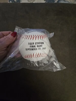 Tiger Stadium Final Game Souvenir Game Ball September 27, 1999 New  - Image 1 of 3