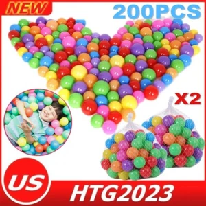 200PCS Ocean Pit Balls Baby Kids Plastic Ball Toy Swim Bath Play Pool Colourful - Picture 1 of 15