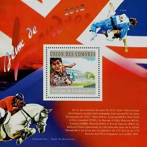 The London 2012 Games Stamp Sport judo Equitation Souvenir Sheet Mint NH - Picture 1 of 2