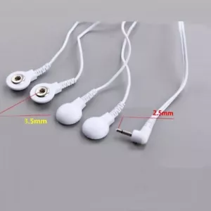 Electrode Lead Wires Connecting Cable Digital TENS Therapy Massager 2.5mm 3.5mm - Picture 1 of 13