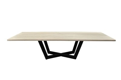 Mesa de comedor natural de roble blanco Foto 1 de 4