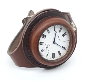NEW BROWN leather strap band wristband for pocket watch 50 mm WW1 times WWII Kap - Picture 1 of 7