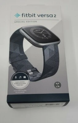 Fitbit Versa 2 SE Heart Rate & Fitness Smart Watch - Grey Alu/Smoke Band - Image 1 of 4