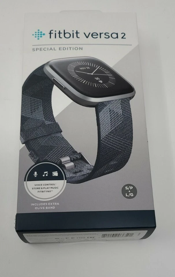 Fitbit Versa 2 SE Heart Rate & Fitness Smart Watch - Grey Alu/Smoke Band - Image 1 of 4