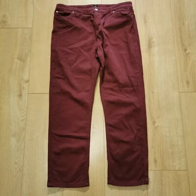 Pantalones de mezclilla Paul Smith para hombre W32 L28 rojos elásticos con cremallera hechos en Italia pierna recta Foto 1 de 4