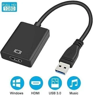 NUE 1080p Video Kabel USB 3.0 to HDMI Adapter HD Konverter für Laptop HDTV TV DE - Bild 1 von 4